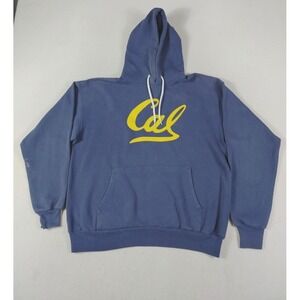 California Golden Bears Hoodie Mens XL Blue NCAA Football Hanes‎ Sweatshirt Cal